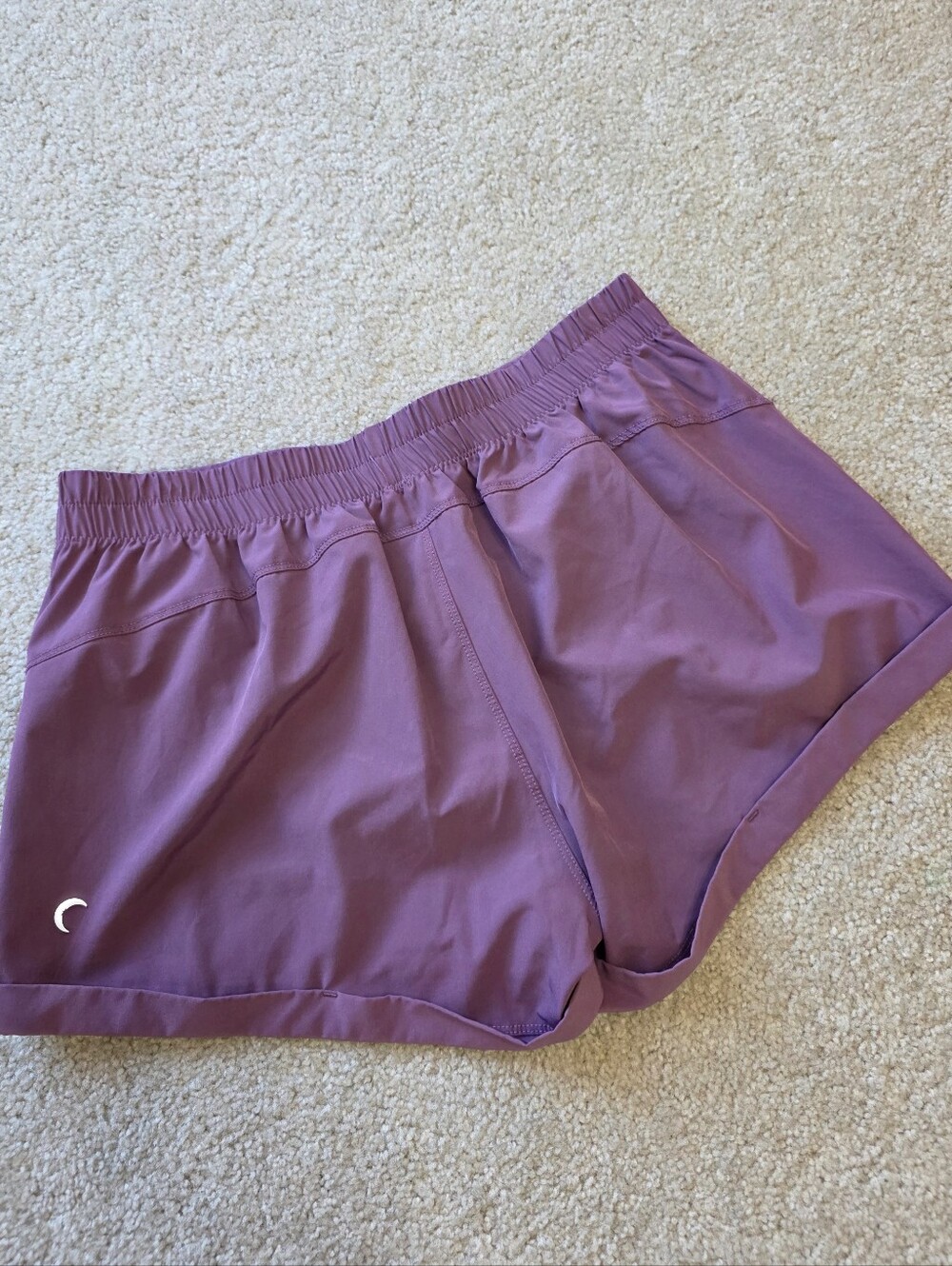 Zyia Women’s Lavender Elastic-Waist Athletic Shorts with Drawstring Size M - Picture 3 of 6